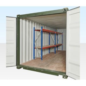 Container Racking – Adjustable, Heavy Duty Two Tier (2 Bays)