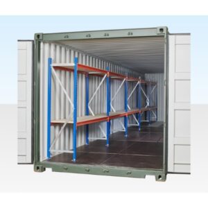 Container Racking – Adjustable, Heavy Duty Two Tier (5 Bays)